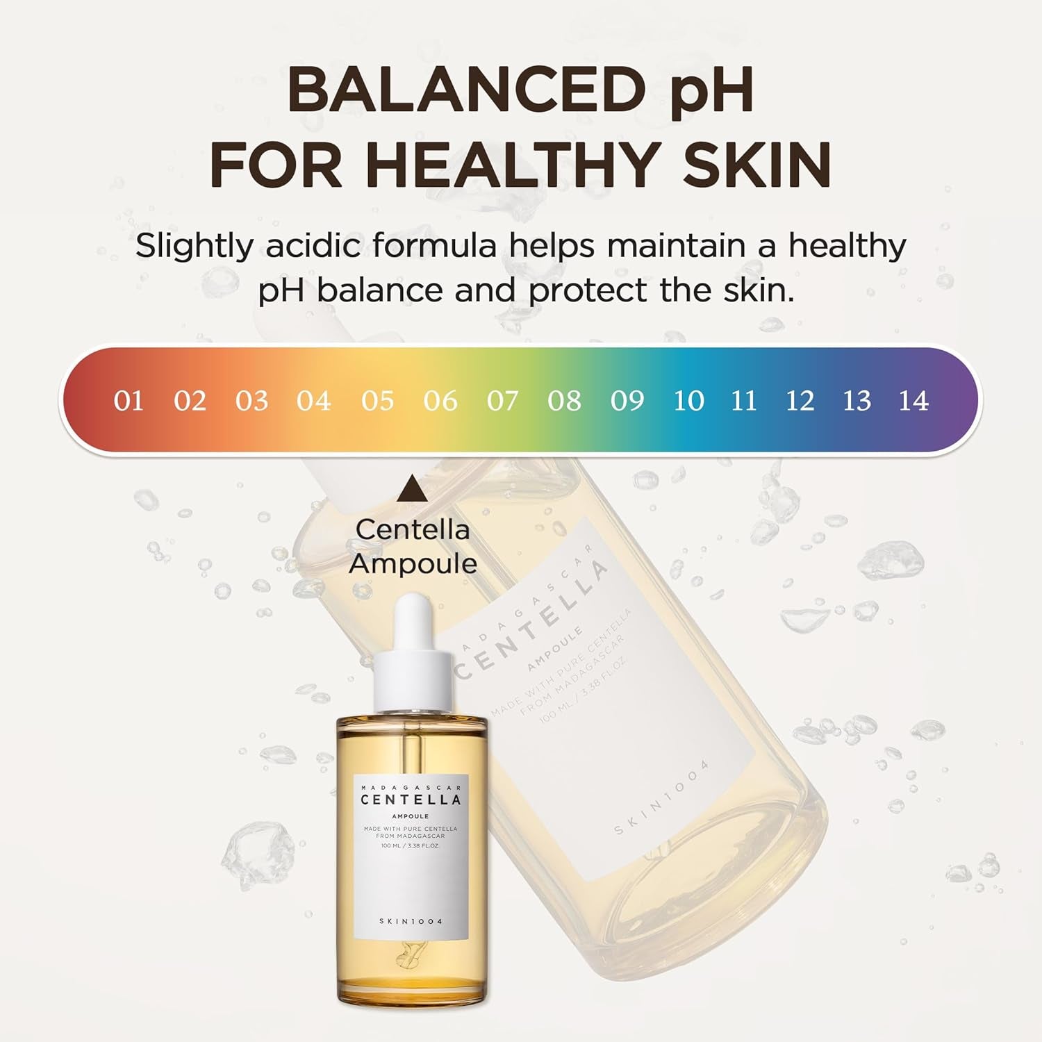 Madagascar Centella Asiatica Ampoule Facial Serum 1.85 Fl.Oz, 55Ml, Soothes Acne Prone and Sensitive Skin